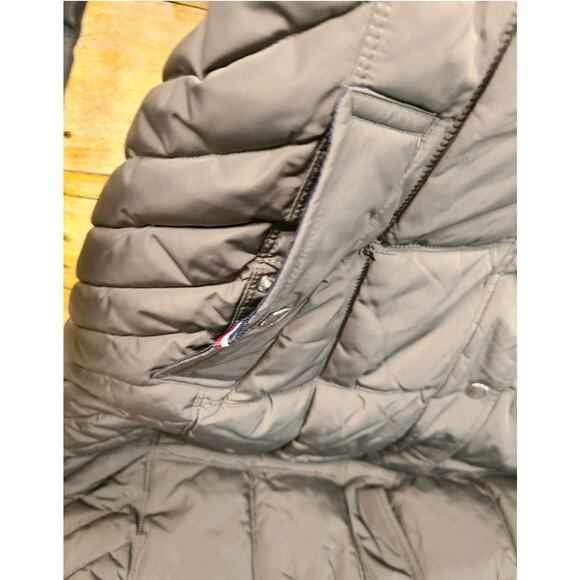 Tommy Hilfiger Gray Tyra Full Line Down Parka Coat with Fur Hood Sz L Outdoors - Picture 8 of 8